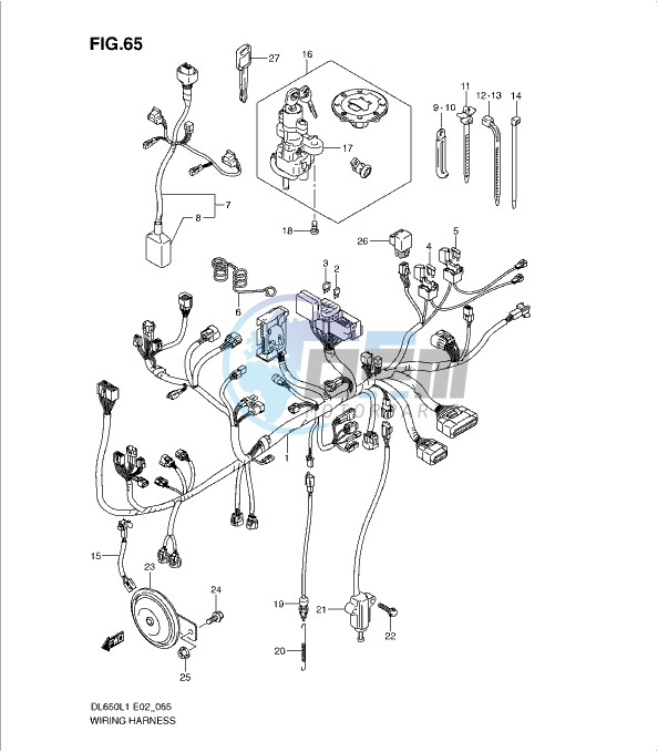 WIRING HARNESS (DL650AL1 E19)