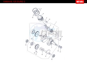 SMX-125-4T-BLACK drawing PISTON - CRANKSHAFT  EURO3