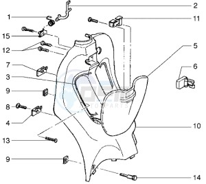 Liberty 125 drawing Front glove compartment