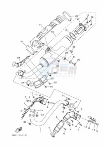 YFM700FWAD GRIZZLY 700 EPS (BDE4) drawing EXHAUST