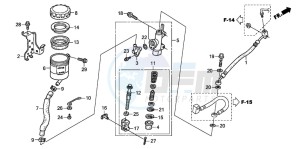 ST1300A drawing RR. BRAKE MASTER CYLINDER (ST1300)