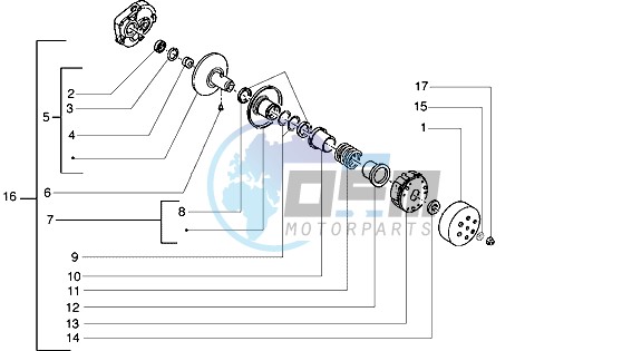 Driven pulley