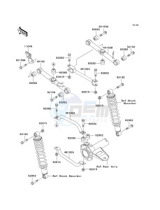 KLF 300 [BAYOU 300] (B15-B17) [BAYOU 300] drawing REAR SUSPENSION