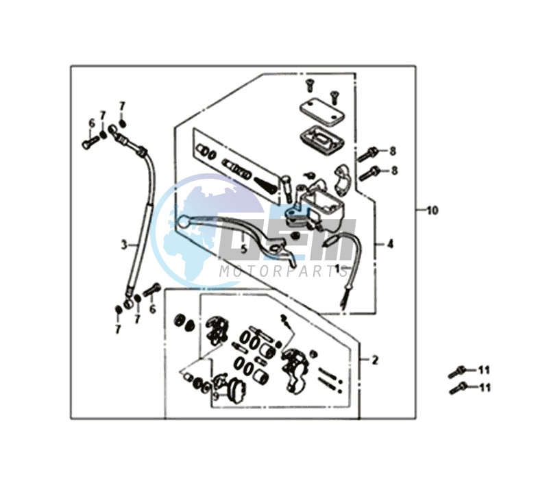 FRONT BRAKE  CALIPER / BRAKE LEVER /BRAKE LINE