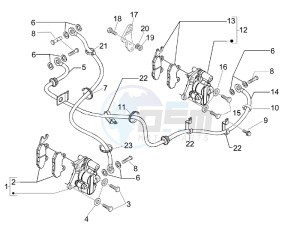 Beverly 250 Tourer (USA) USA drawing Brakes hose  - Calipers