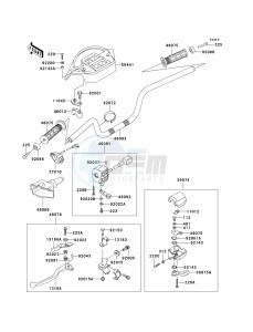 KVF 400 A [PRAIRIE 400 4X4] (A2) [PRAIRIE 400 4X4] drawing HANDLEBAR