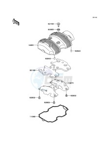 W650 EJ650-C7P GB XX (EU ME A(FRICA) drawing Cylinder Head Cover