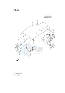 GZ125 Marauder drawing REAR FENDER K8