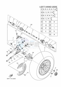 YFM700FWAD GRIZZLY 700 EPS (BFEG) drawing REAR WHEEL