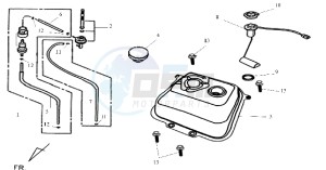 ORBIT 50 2T NAKED drawing FUEL TANK - FUEL CUT