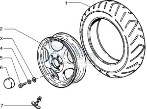 Hexagon 125 EXS1T 125cc drawing Front wheel