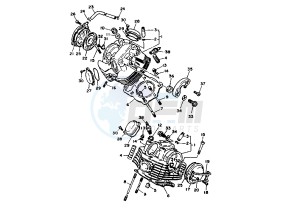 XV VIRAGO 750 drawing CYLINDER HEAD