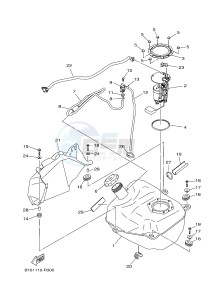 YFM700FWAD YFM70GPLG GRIZZLY 700 EPS (B317) drawing FUEL TANK