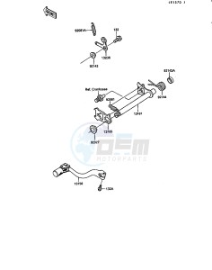 KX 125 G [KX125] (G1) [KX125] drawing GEAR CHANGE MECHANISM