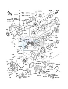 MULE 3010 DIESEL 4x4 KAF950B7F EU drawing Drive Shaft-Front