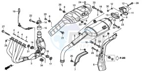 CBR600RR drawing EXHAUST MUFFLER