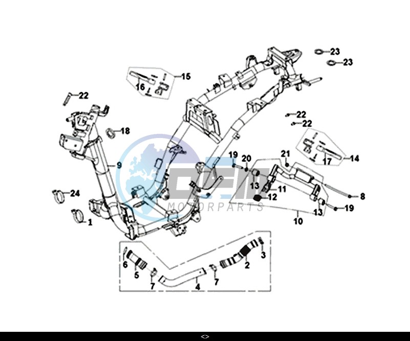 FRAME BODY ENGINE MOUNT