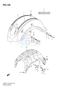 VL800 (E3-E28) VOLUSIA drawing REAR FENDER (VL800CL1 E28)