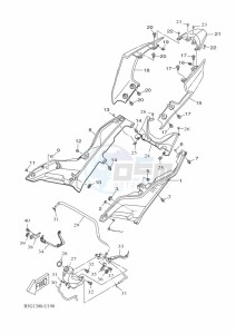 YZF125-A YZF-R125 (B5G4) drawing SIDE COVER