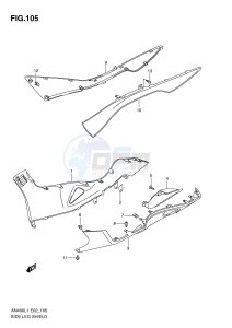 AN400 (E2) Burgman drawing SIDE LEG SHIELD (AN400ZAL1 E2)