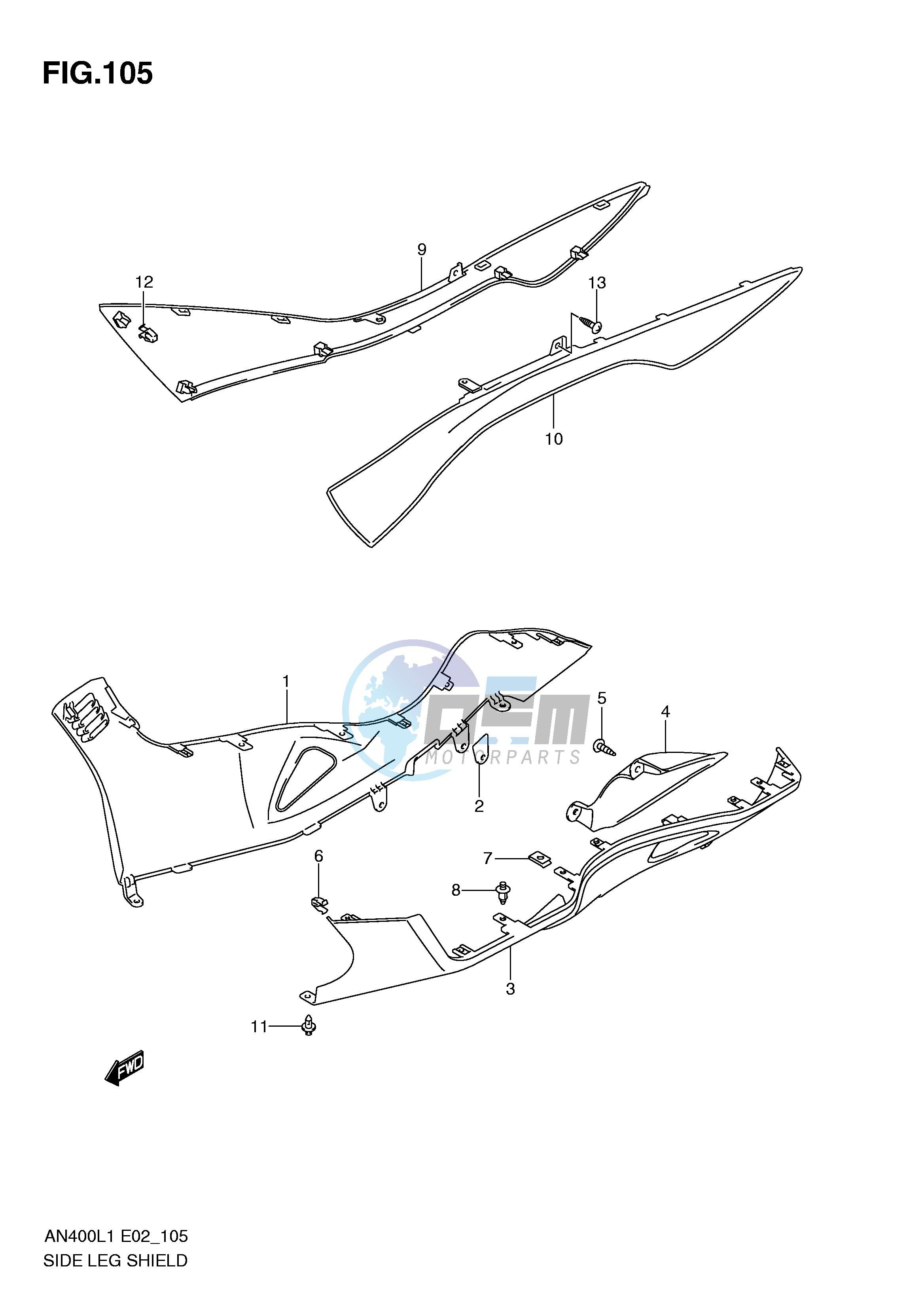 SIDE LEG SHIELD (AN400ZAL1 E2)