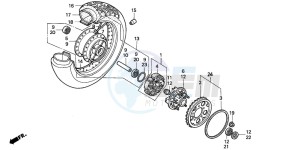 VT600CD drawing REAR WHEEL