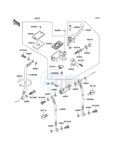 ZZR600 ZX600E6F GB XX (EU ME A(FRICA) drawing Front Master Cylinder