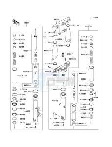 VN 900 B [VULCAN 900 CLASSIC] (6F-9F) B7F drawing FRONT FORK-- JKAVN2B1 7A015509 - - -