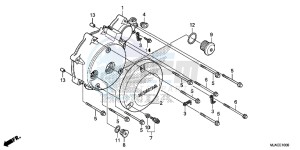 VT750C2SE Shadow - VT750C2S-E UK - (E) drawing LEFT CRANKCASE COVER (VT750CS/ C2B/ C2S/ C)