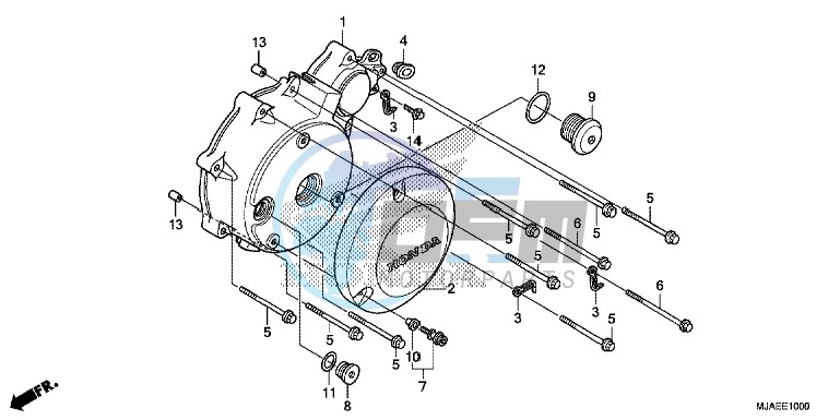 LEFT CRANKCASE COVER (VT750CS/ C2B/ C2S/ C)