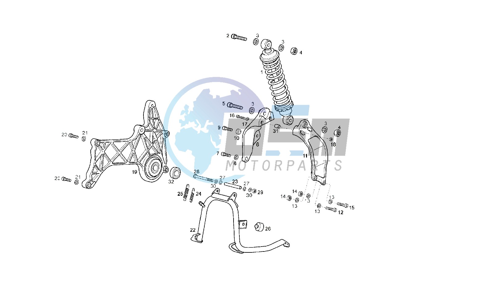 SWING ARM - SHOCK ABSORBER