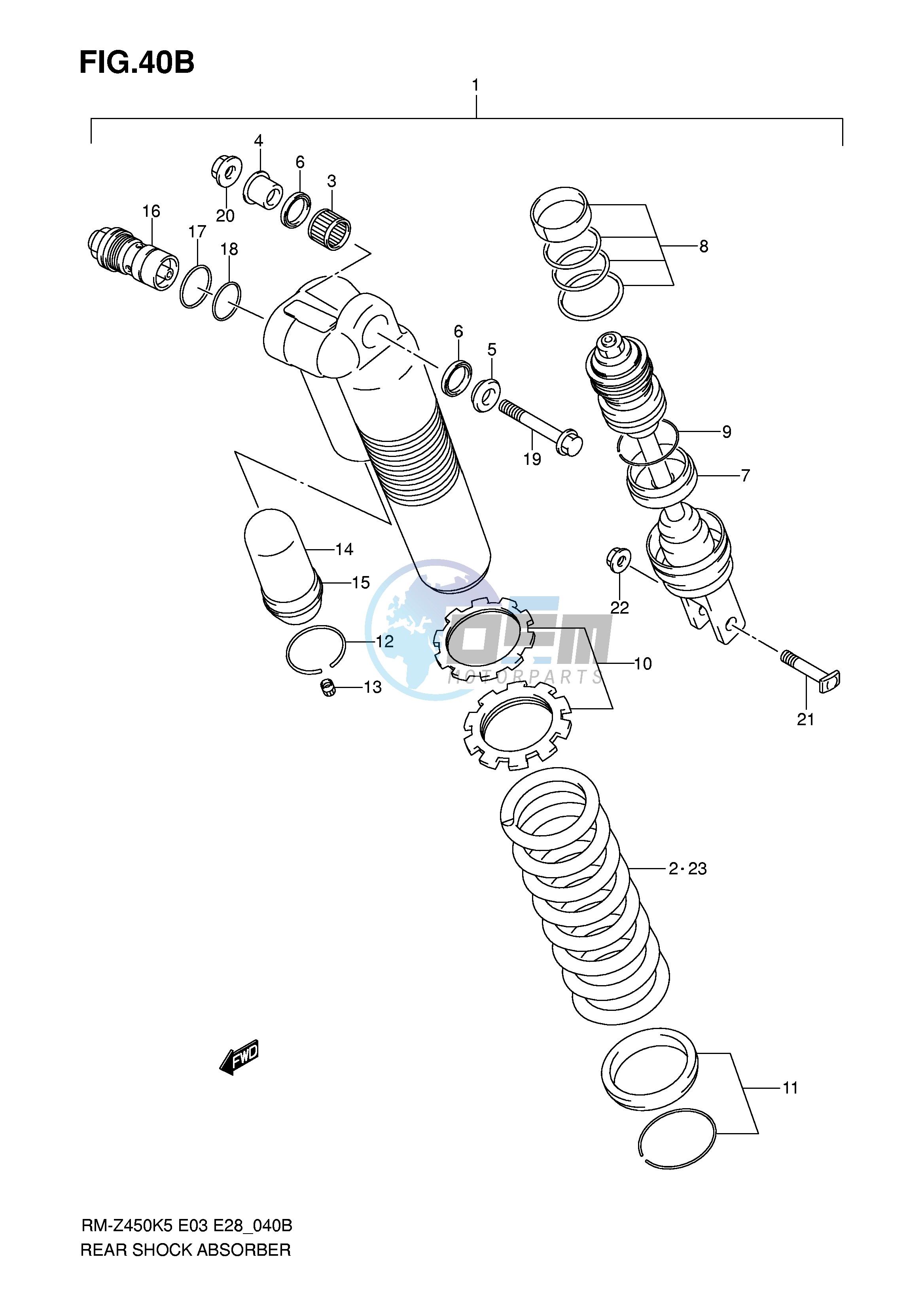 REAR SHOCK ABSORBER (MODEL K7)