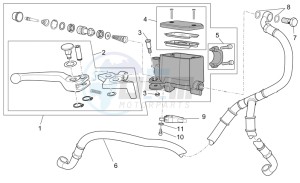 Griso V 8V 1200 drawing Front master cilinder