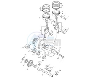 V-MAX 1700 drawing CRANKSHAFT AND PISTON