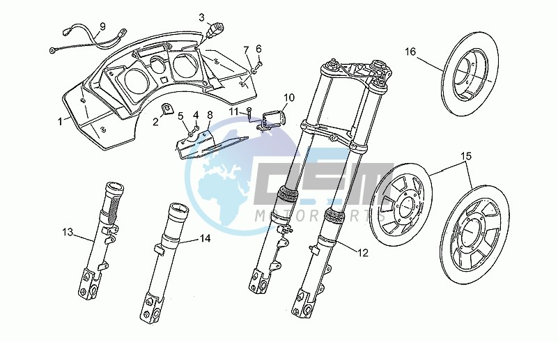 Front fork 850t5 carab.1989