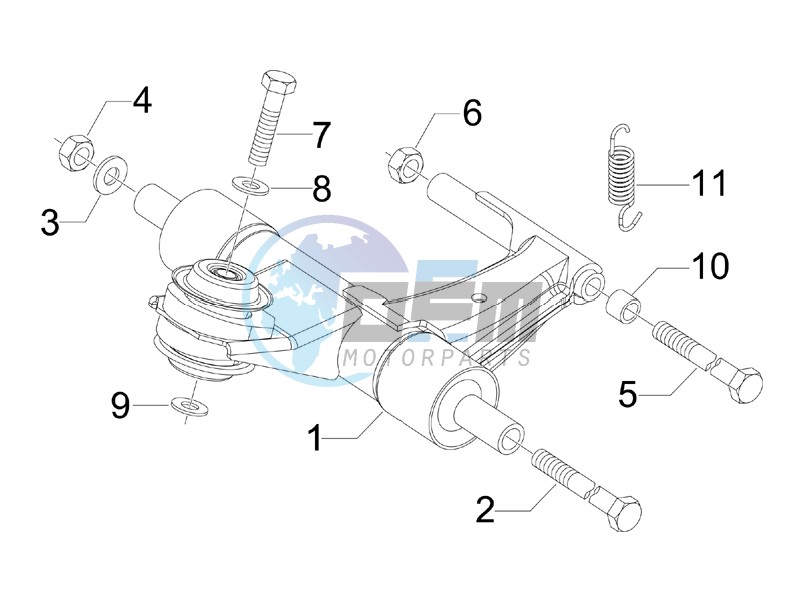 Swinging arm