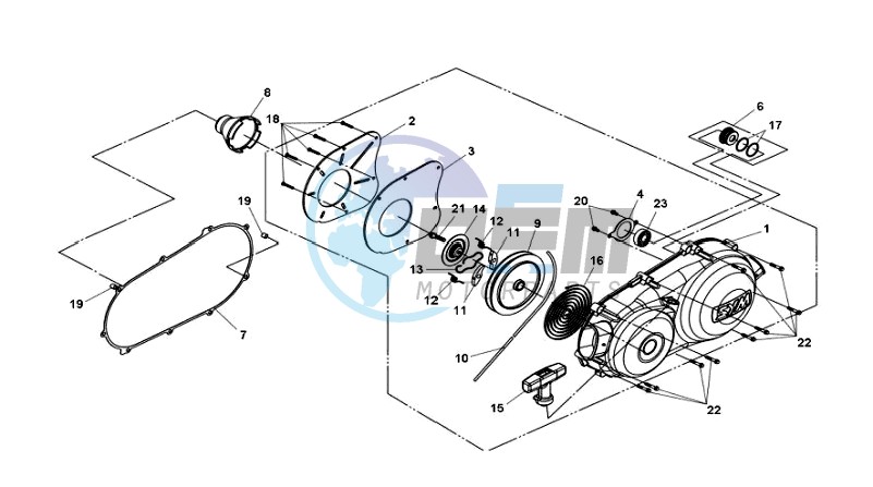 CRANKCASE COVER LEFT