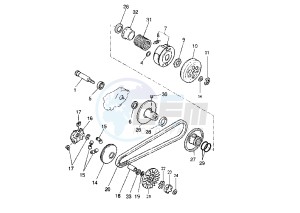 YQ AEROX 50 drawing CLUTCH