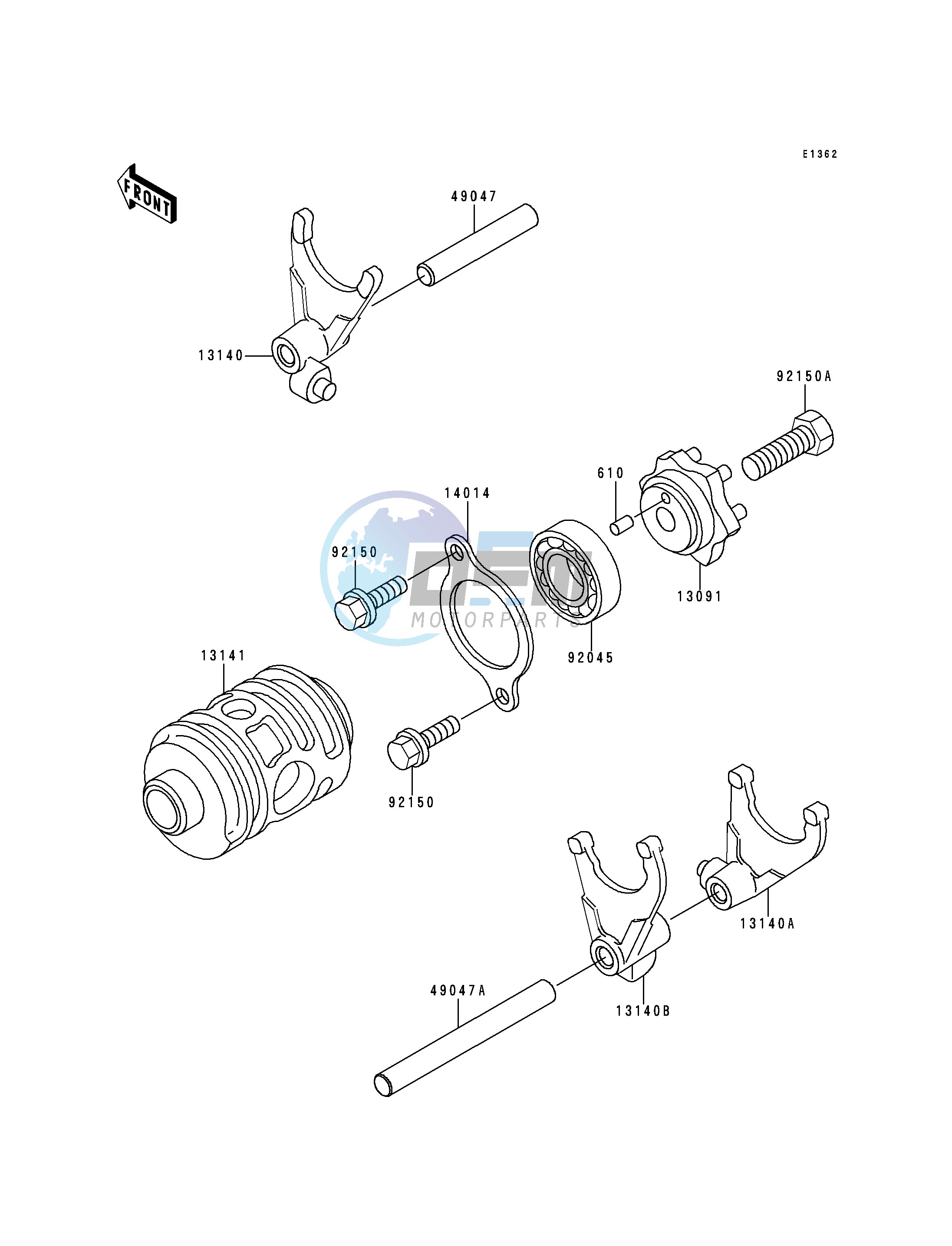 GEAR CHANGE DRUM_SHIFT FORK-- S- -