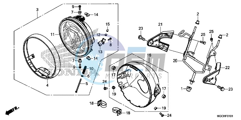 HEADLIGHT (CB1100CA/ CAD/ NA/ NAD)