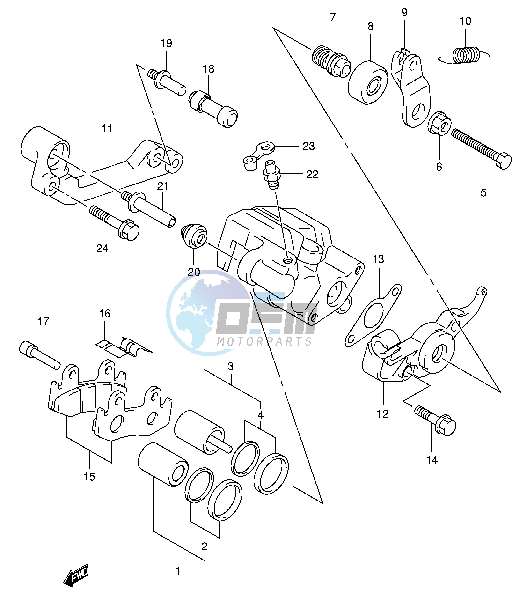 REAR CALIPER (MODEL X Y)