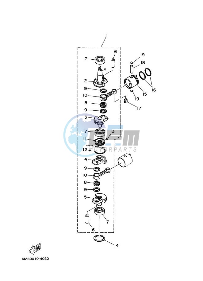 CRANKSHAFT--PISTON