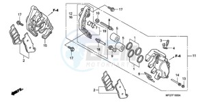 CB600F39 Spain - (SP / ST 25K) drawing FRONT BRAKE CALIPER (CB600F/F3)