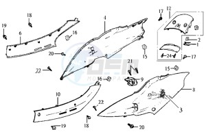 JET EURO X 50 BC ENGINE drawing COWLING