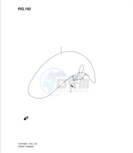 VLR1800 drawing FRONT FENDER (VLR1800UFL1 E19)