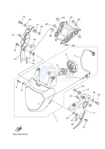 MT07A MT-07 ABS 700 (1XB1 1XB2) drawing HEADLIGHT