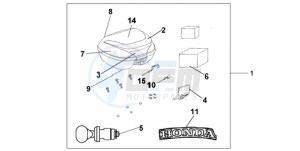 CBF600NA9 Europe Direct - (ED / ABS) drawing TOP BOX 35 L NH-A48M