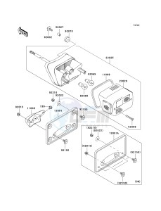 VN 1500 B [VULCAN 88 SE] (B1-B3) N7FA drawing TAILLIGHT-- S- -