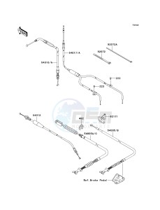 KVF 650 F [BRUTE FORCE 650 4X4I] (F6F-F9F ) F7F drawing CABLES