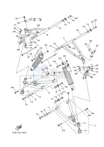 YFM700R YFM7RSEB RAPTOR 700 SPECIAL EDITION (1ASH 1ASJ 1ASG) drawing FRONT SUSPENSION & WHEEL